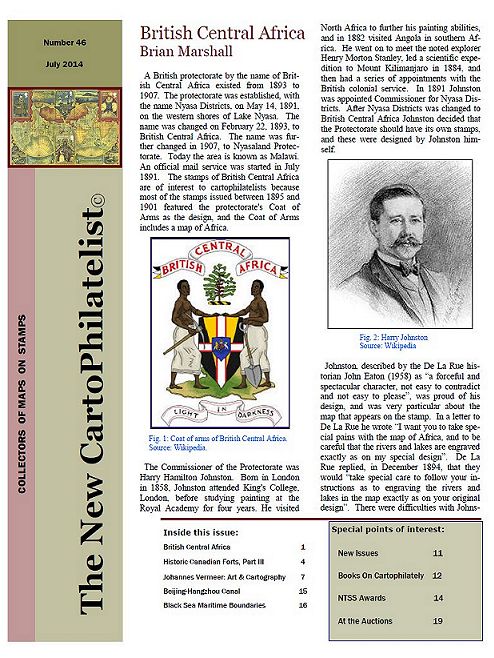 New Carto Philatelist Number 46 July 2014 Cover