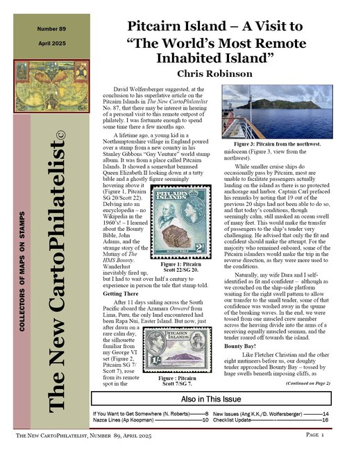 New Carto Philatelist Number 89 April 2025 Cover