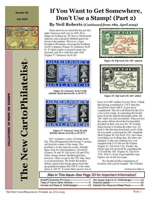 New Carto Philatelist Number 90 July 2025 Cover